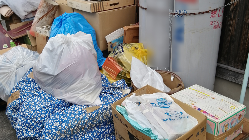 美作市の不用品回収現場