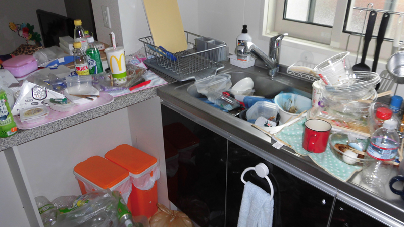 広島市ゴミ部屋のシンク周り